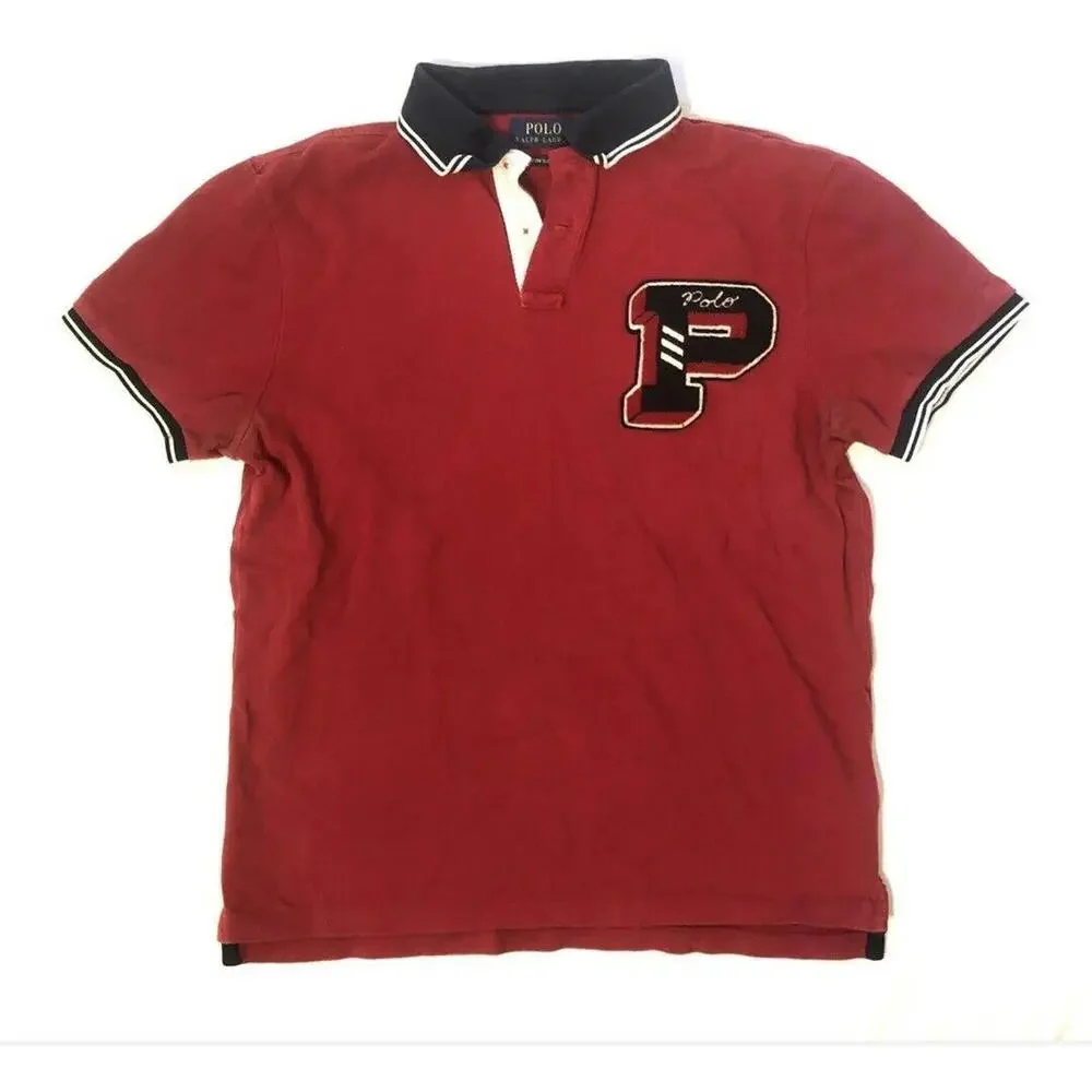Polo Ralph Lauren Rugby Polo New York Shirt Red Size Large